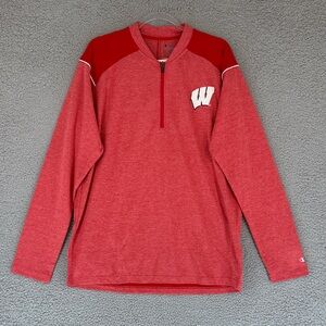 Wisconsin Badgers Champion Red men’s XL performance quarter zip Pullover NCAA